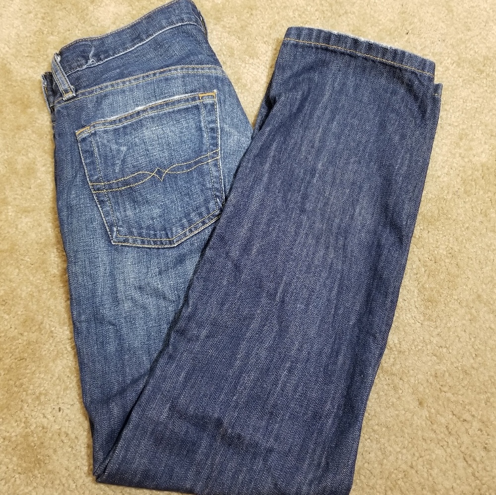 Lucky Brand Straight Factory Distress Jeans 30x30